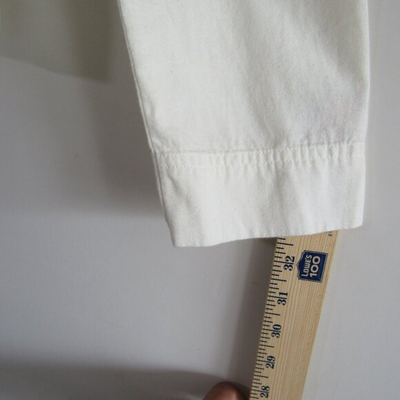 ANA Women's Top XXL Off White Puff Sleeves Elevated Basic Casual Coastal Grandma - Picture 6 of 11